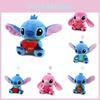 Adorable And Soft Stitch Plush Toy Doll For Couples In Creative Gift Design In Blue And Pink Colors