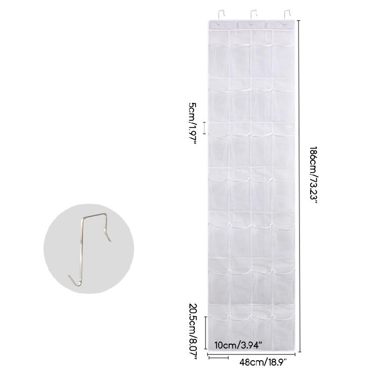 24/28 Grid Shoes Organizer Door Storage Holder Hanging Shoe Rack for Women Men