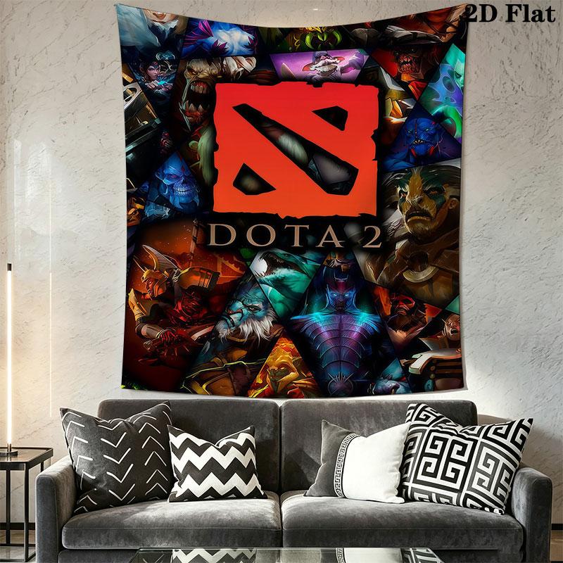 DOTA 2 Настенный Повесной Печатный Тканевый Плед Декоративные Гобелены для Спальни Гостиной Домашний Декор