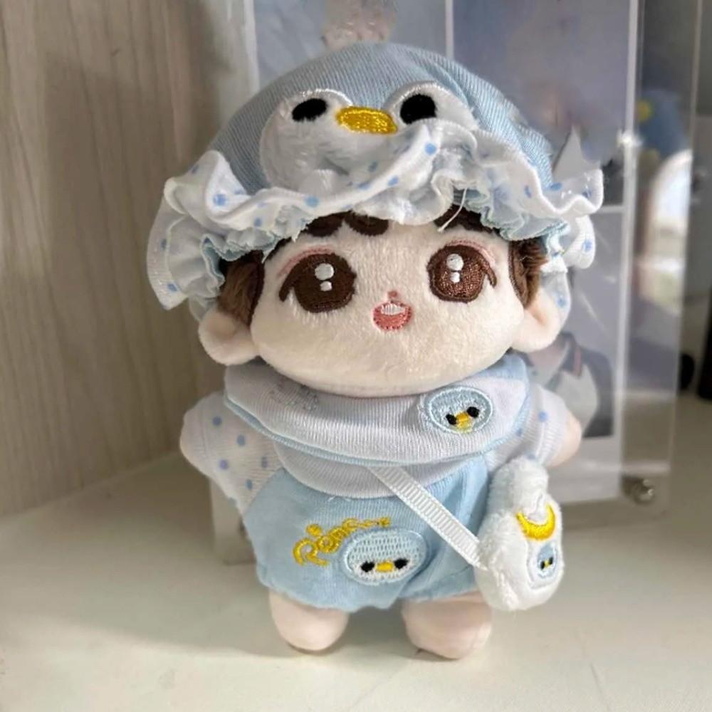 1 set Penguin Baby 10cm Cotton Doll Clothes Baby Bottle Cartoon Cotton Doll's Clothes Set Outfit Mini 10cm Doll Clothes