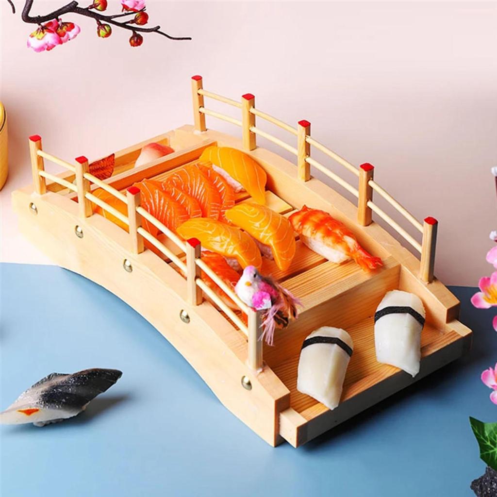 Поднос деревянный Sushi Bridge для еды и закусок