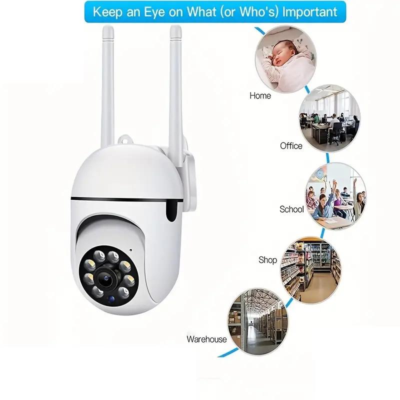Цифровая 2Мп Беспроводная Камера Наблюдения CCTV Водонепроницаемая Цветная Ночное Видение HD Монитор Безопасности Уличная Wifi PTZ IP Камера