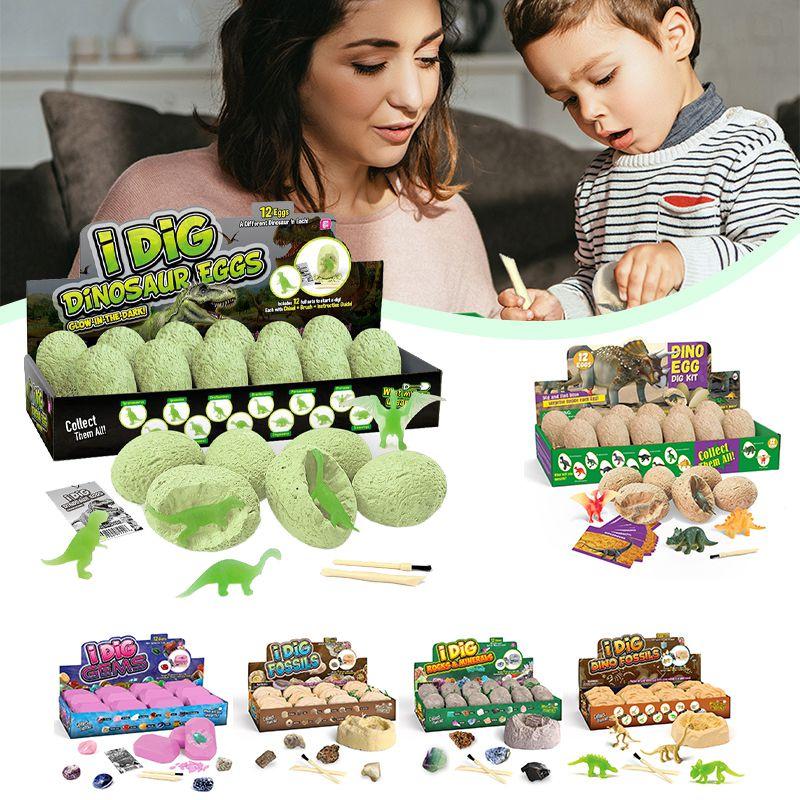 Engaging Dino Egg Dig Up Mining Kit For Educational Stem Projects For Kids Ages 5-8