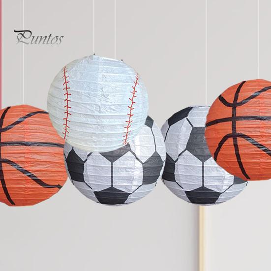 5 шт./компл., шикарные круглые, хорошее качество изготовления, баскетбольные фонарики, украшения, поддельные футбольные фонарики, подвески, домашний декор, вещи
