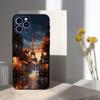 Paris landscape Eiffel Tower For iPhone 12,16,11,14,15,17,13,X,Mini,SE,XS,Plus,Pro Max,8,7,XR,Soft Silicone Black Case