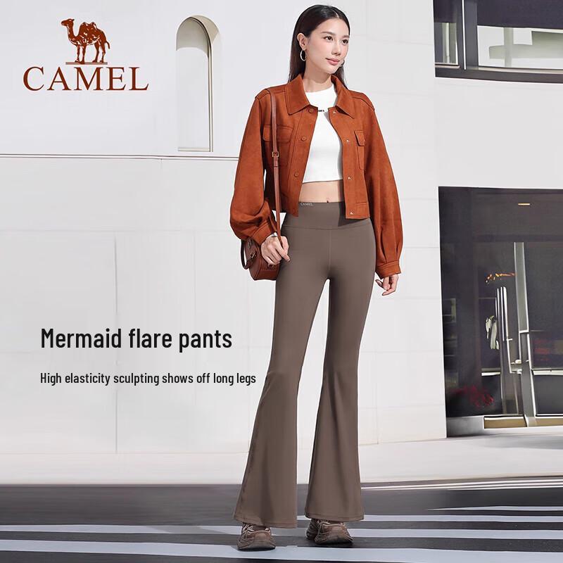 Camel Женские расклешенные брюки с высокой талией для защиты от солнца