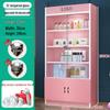 Lockable Glass Display Cabinet for Cosmetics, Gifts, and Wine - Ideal for Beauty Salons and Product Showcases.