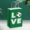 12 PCS Printed Gift Bags for Soccer Events Portable Paper Packs with Handles  Gift