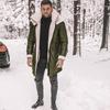 Новый мужской замшевый пальто с меховой подкладкой черного цвета 2021 года - Пять стильных моделей