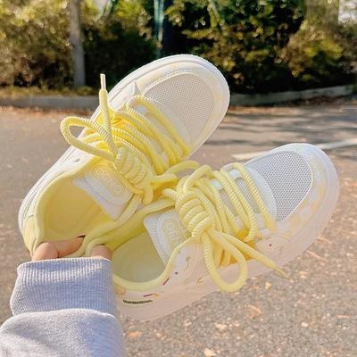 Модная Удобная Женская Спортивная Обувь 2025 Весна Лето Новый Тренд Дышащая Сетка Толстая Подошва Обувь на Платформе Женские Кроссовки