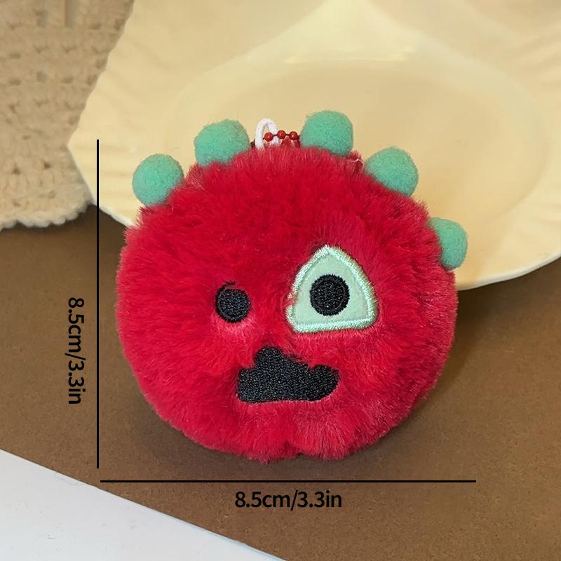 Plush Doll Keychain Cute Green Ball Little Monster Martin Keyring Photocard Holder SEONGHYEON JAMES Fans Gift
