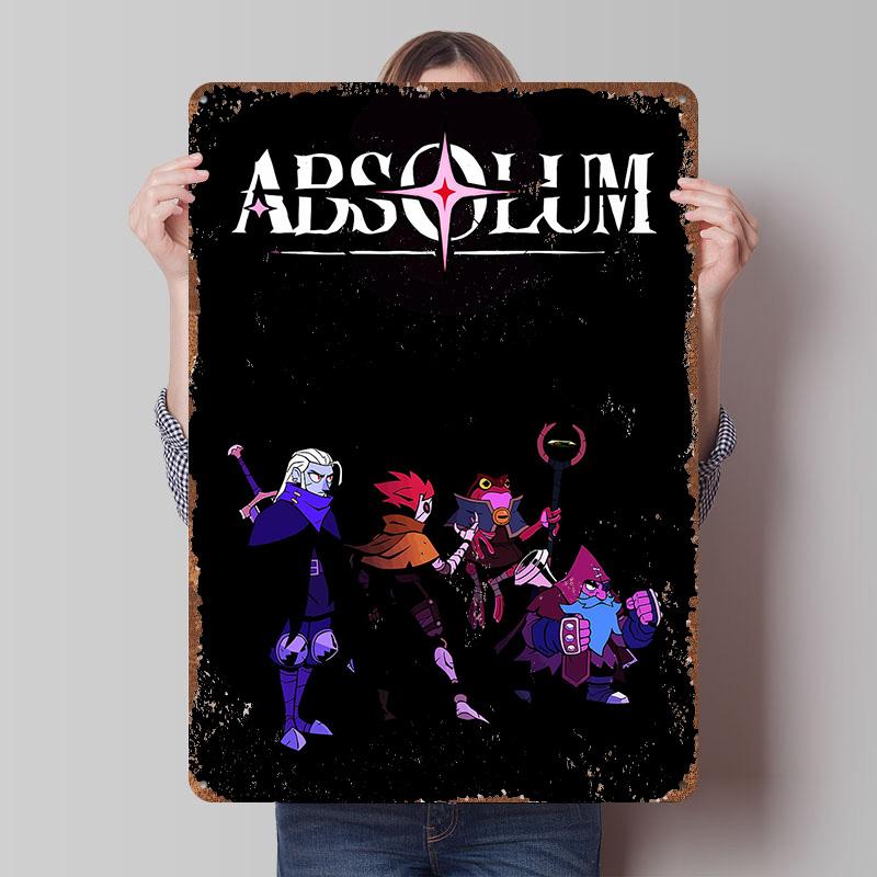 Игровой Metal Poster Absolum Индивидуальное Настенное Искусство Ретро Винтажные Жестяные Вывески для Игровой Комнаты Декор Дома Настольные Предметы