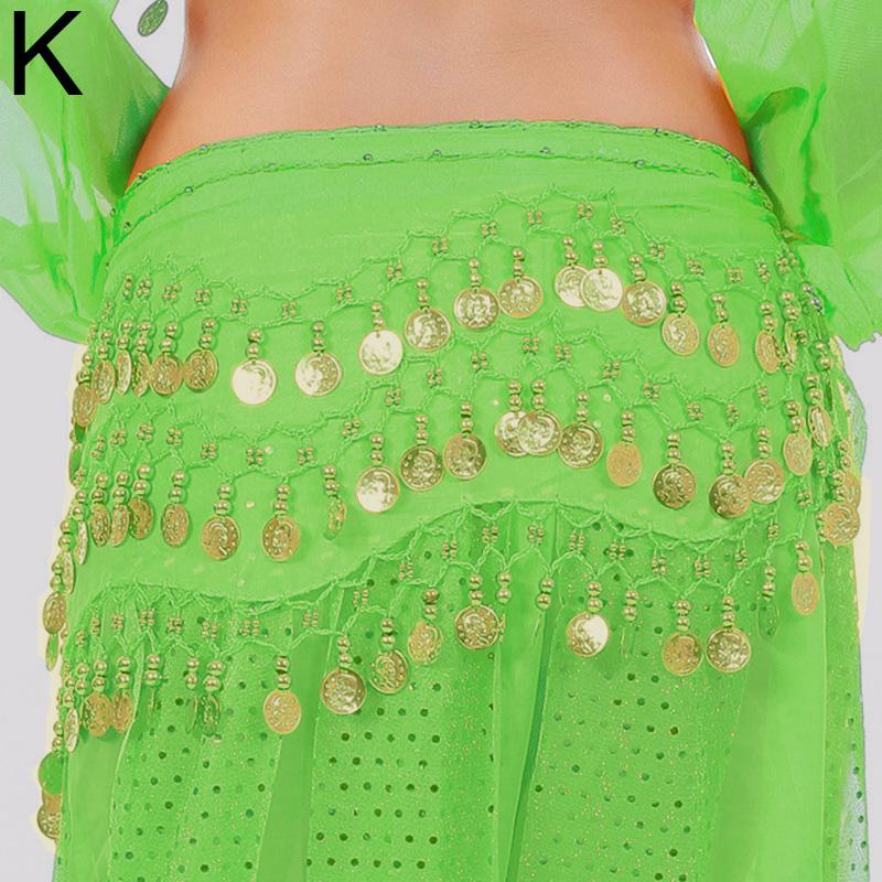 Women's 3 Rows Waist Chain Belt Hip Scarf Belly Dancing Clothing Accessories Belt Skirt Fashion