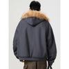 Wassup Fur Collar Mountain Carving Jacket for Men, Winter 2026 New Style, Fleece-Lined, Warm, Cold-Proof, Thickened Parka Coat
