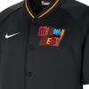 Nike X NBA Collaboration Miami Heat Showtime City Edition Single-Breasted Raglan Short Sleeve Jacket Unisex Jacket Black DB2458-010