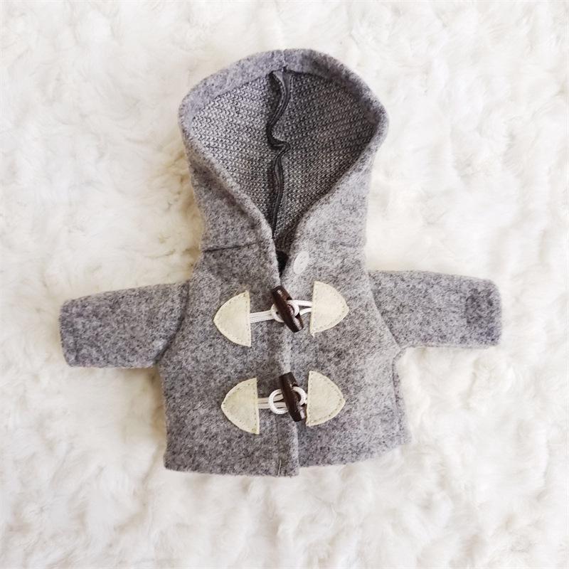 Коричневый шерстяной наряд для собаки с хлопковой рубашкой, галстуком и джинсами