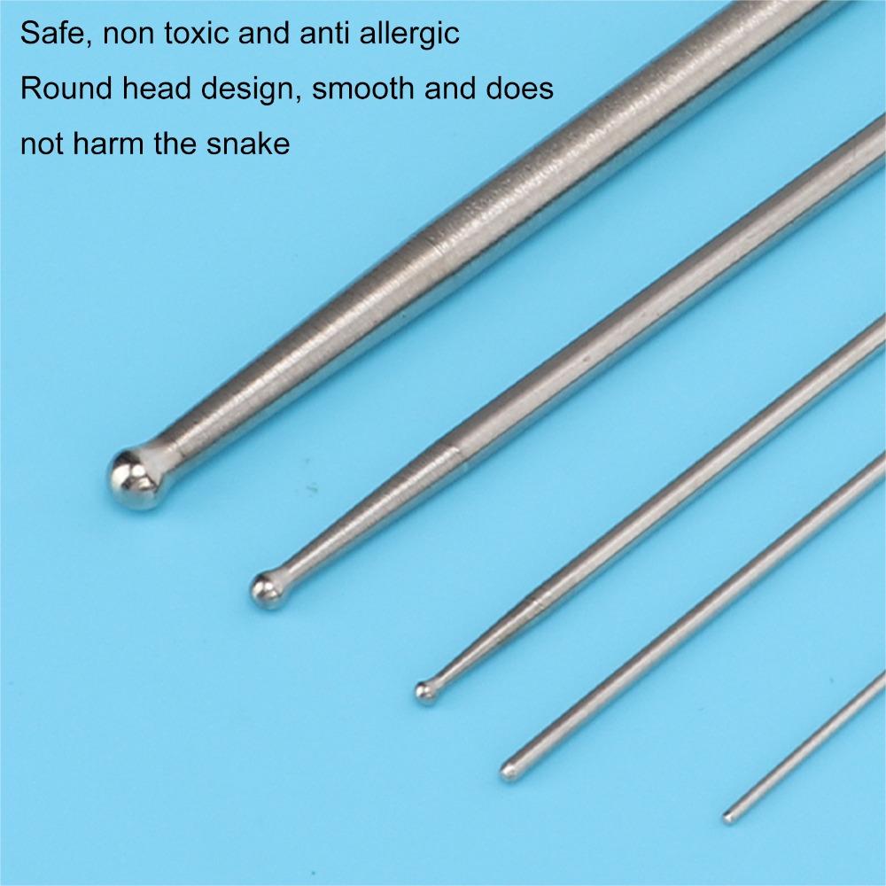 6pcs Stainless Steel Snake Probe Kit Anti Allergy Reptile Sexing Probe Snake Breeders