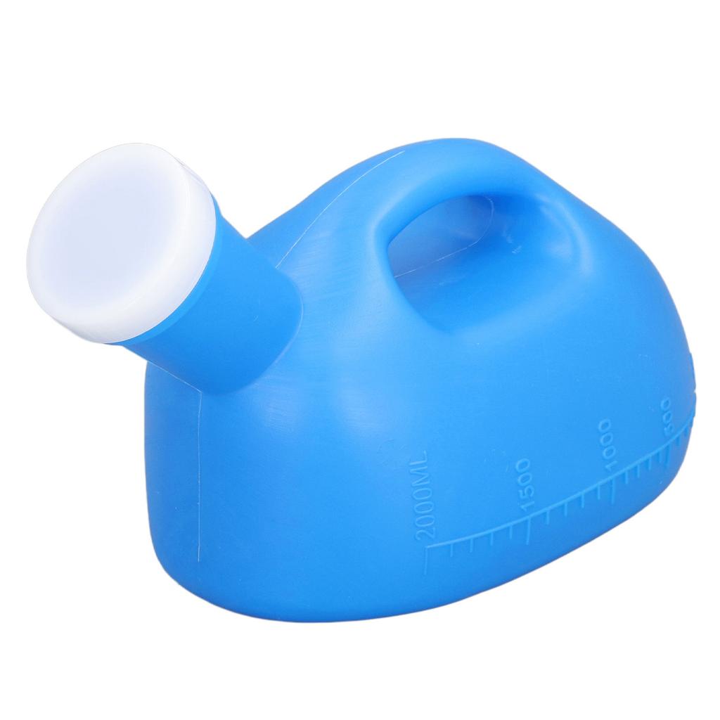 Male Urine Bottle 2000ml Ergonomic Large Opening Strong Plastic Large Pee Bottle with Long Hose for