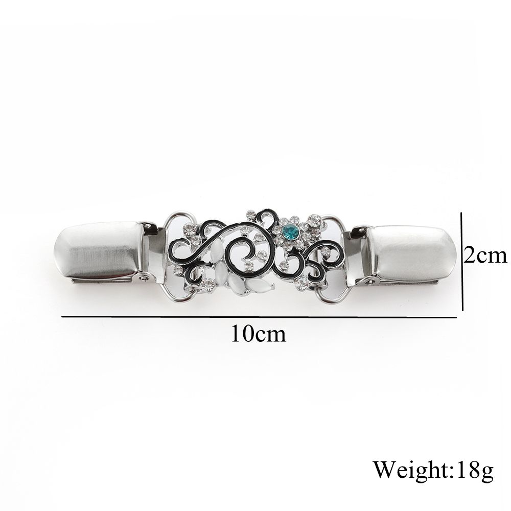 Trendy Winter Retro Crystal Sweater Blouse Pin Duck Clip Clasps Shawl Brooch Cardigan Clip