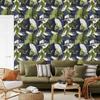 Wallpaper Fashionable colorful leaves for living room and bedroom 50x1000