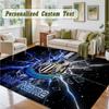 Crystal Velvet Square Rug Custom NameNewcastle United FC Pattern Non Slip Home Floor Decor Rug