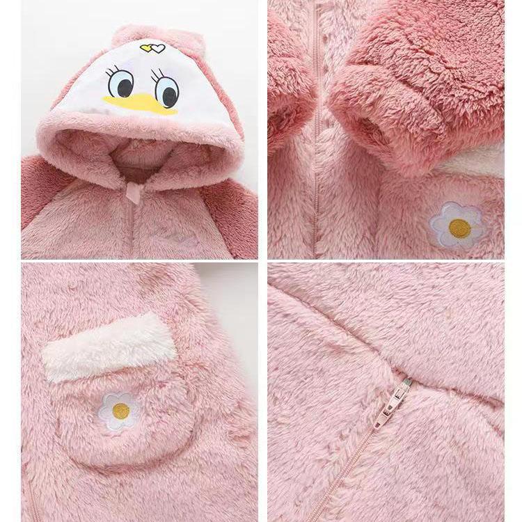 Детские комбинезоны для девочек, фланелевые, осенние и зимние, утепленные, детские пижамы, домашняя одежда