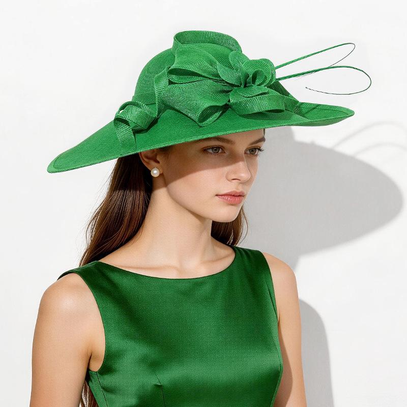 New summer imitation hemp British style top hat children elegant banquet retro headdress