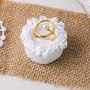 Vintage Cake Shape Ring Stand White Gypsum Ring Display Rack Plaster Ring Holder  Photo Props