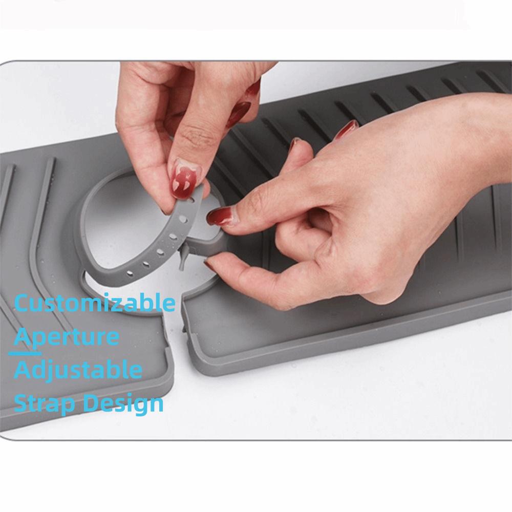Quick Dry Silicone Splash Guard Reusable Sink Splash Mat Faucet Splash Catcher  Behind Faucet