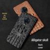 Защитный чехол из натуральной кожи с изображением черепа крокодила для мобильного телефона Vivo Nex3.