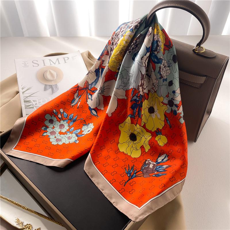 70 * 70cm New Silk Small Square Scarf For Women'S Neck Protection Professional Scarf Versatile Hair Tie Headscarf Scarf