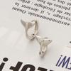 [Merry-Grin] 925 Silver Whale Tail Ring Earrings