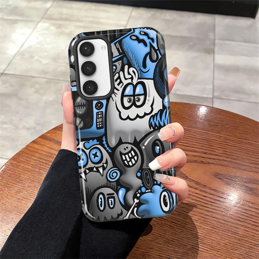Graffiti Style Soft Cover Capa Phone Case for Samsung Galaxy S25 S24 Ultra A56 S25Ultra A36 S20 FE S23 A16 A26 S23Ultra