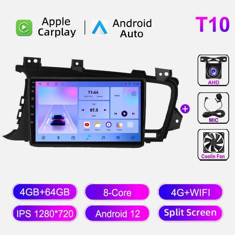 Для Kia Optima 3 K5 TF 2010-2015 Автомобильное радио 4G WIFI Мультимедийный видеоплеер Навигация GPS Беспроводной Carplay Android 12 Авторадио