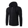 Zipper Hooded Sweater Men's Cardigan Sweater Long Sleeve Solid Sweater