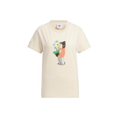 Оригиналы X Charr Morita Capsule Collection с мультяшным растительным принтом, повседневная спортивная футболка с короткими рукавами, женские топы Off-White HR3471