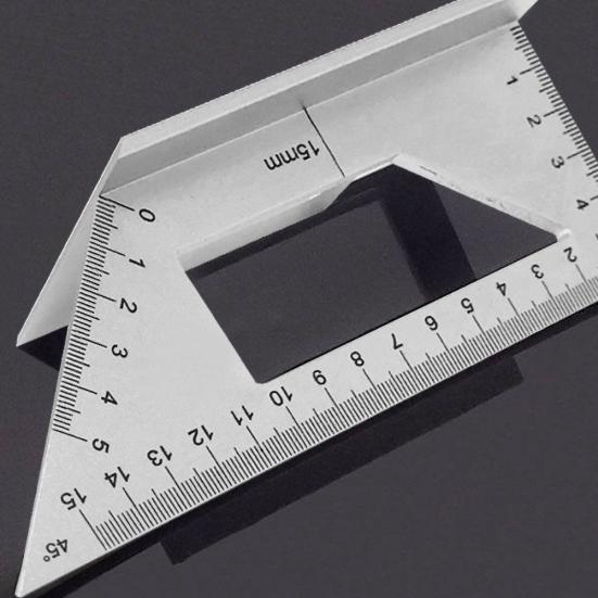 Многофункциональная квадратная линейка угла 45/90 градусов, измерительный инструмент для деревообработки