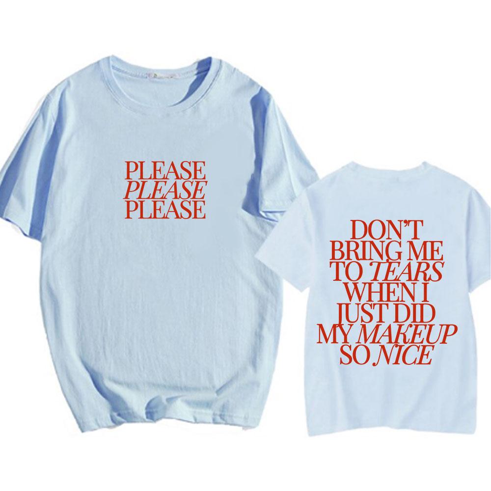 2024 Song Please Please Please T-shirt Sabrina Carpenter Short N' SweetAlbum Tee-shirt Cotton Summer Unisex Streetwear Graphic