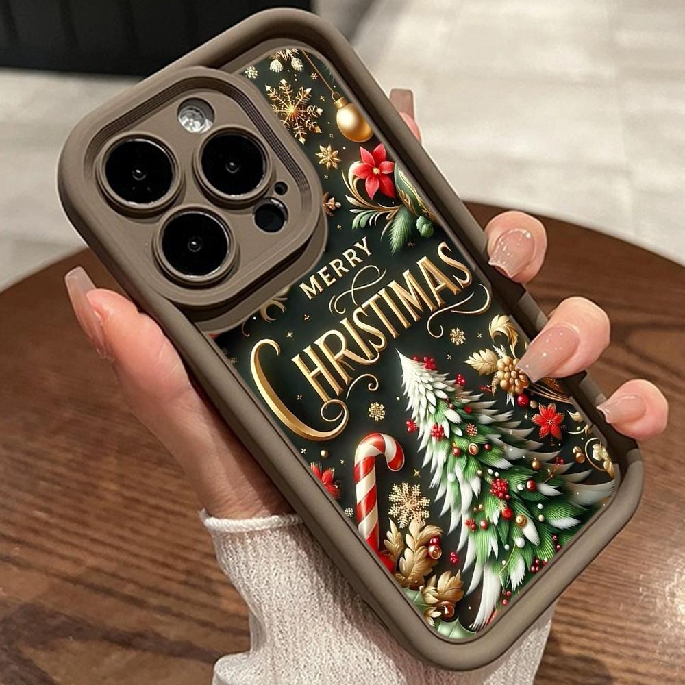 Ae105 Happy New Year art Christmas чехлы для телефонов Huawei P30 Pro P40 Lite Honor 90 Lite X9 Infinix Hot 40 Smart 8 Angel Eye Ladder защитный чехол