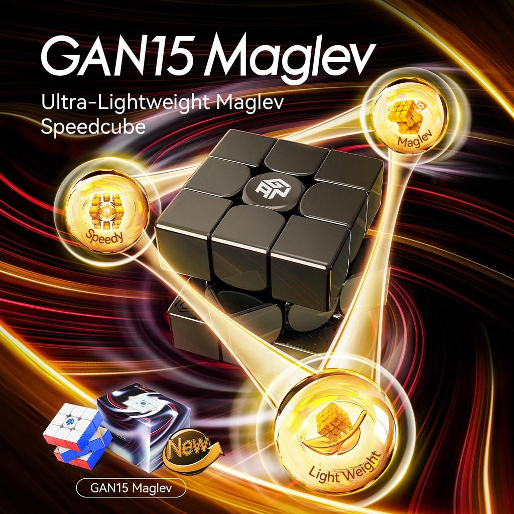 GAN15 Magnetic Levitation Speed Cube GAN Magnetic Cube Is the Perfect Combination of and Super Brain Teaser Puzzle Flagship UV Coating for 3x3,