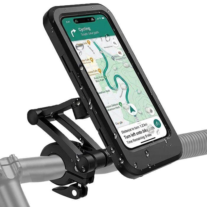 Support Téléphone Moto Vélo Universel, Magnétique Réglable Rotatif 360° Etanche Ecran Tactile
