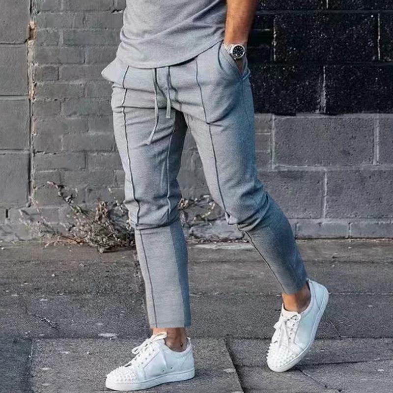 Men's Sports Casual Trousers High-Street Trousers Slim-Fit Trousers Men's Casual Trousers
