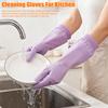 1 Pair Nitrile Cleaning Gloves Reusable Waterproof Tear-Resistant Kitchen Dishwashing Housekeeping Gloves