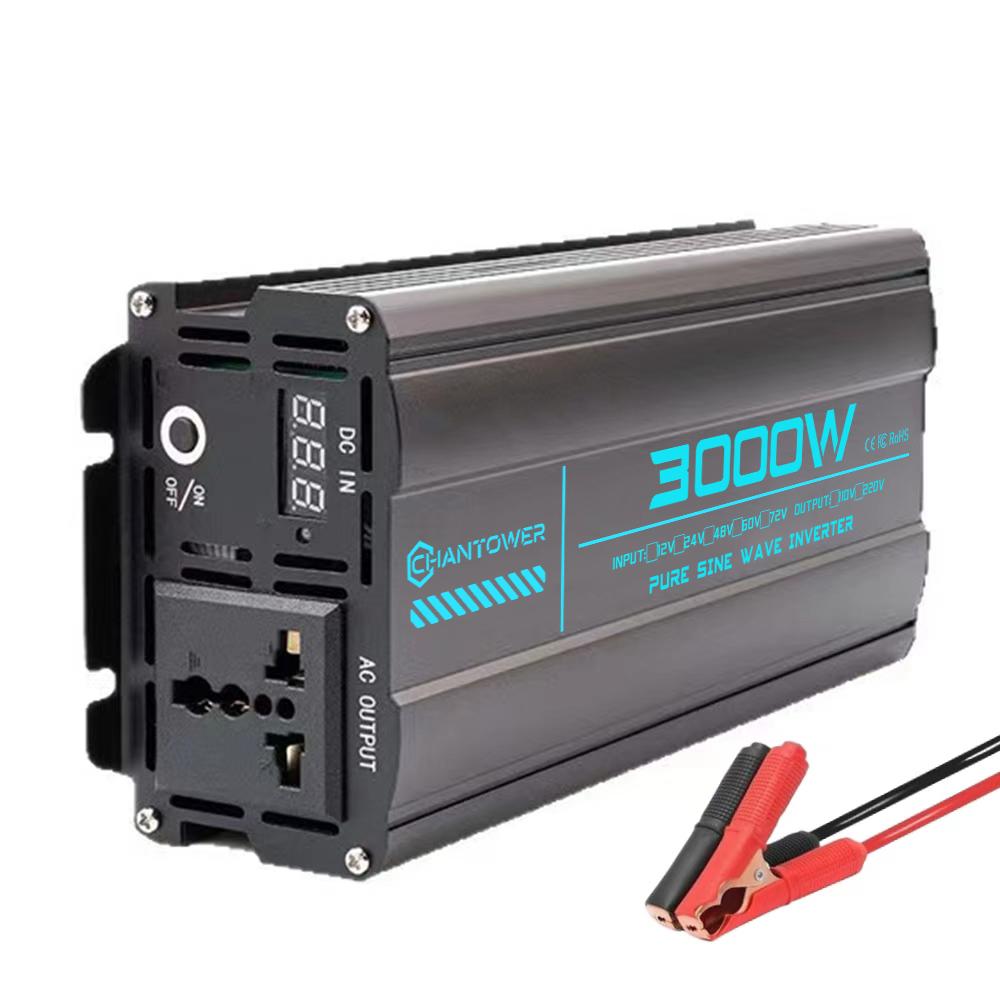 Инвертор чистой синусоиды DC 12v/24v/48v/60v/72v в AC 110v/220v 6000W 5000W 4000W 3000W 1600W Преобразователь Автомобильный Солнечный Инвертор Питания