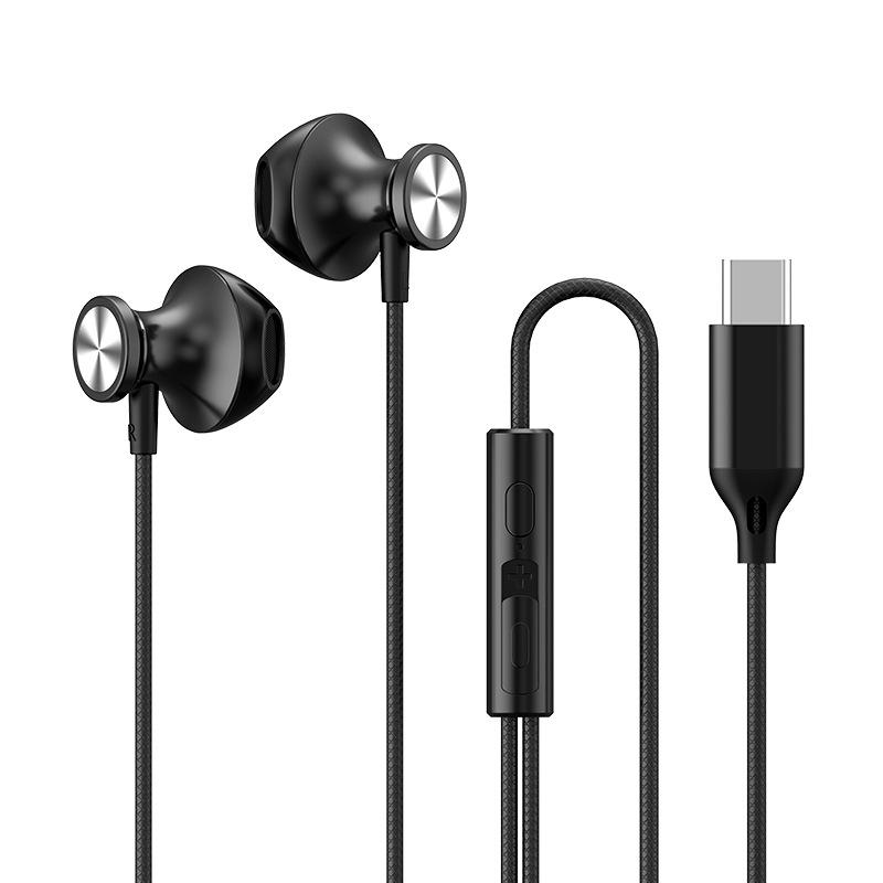 DAC Digital Chip Wired Earphones 3.5MM AUX/Type-C 9D HIFI Heavy Bass Surround Stereo Sound In-Ear Headsets For Samsung Android iPhone 15/16