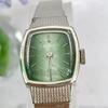 Б/у женские часы Seiko Зеленый циферблат Резное стекло Ручной завод #t83