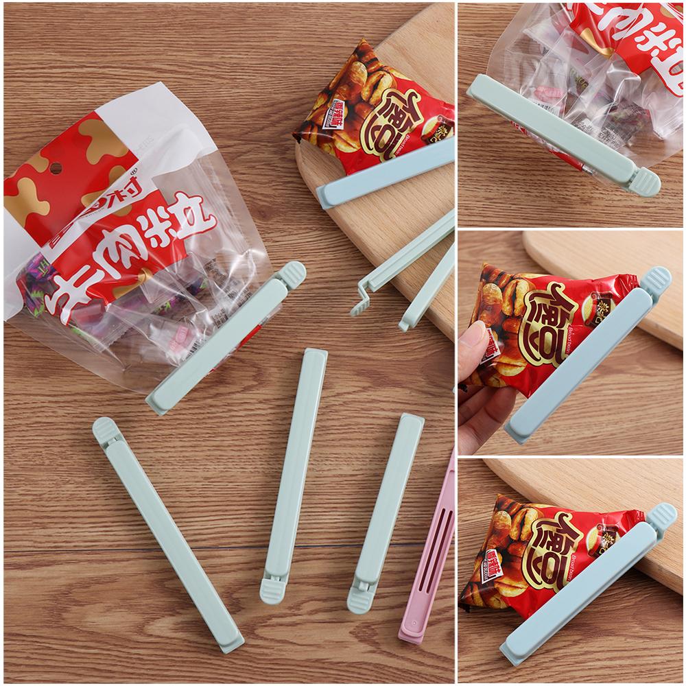 5Pcs Good Quality Home Candy Color Plastic Sealing Clamp Kitchen Tool Snack Bag Sealer Food Clips