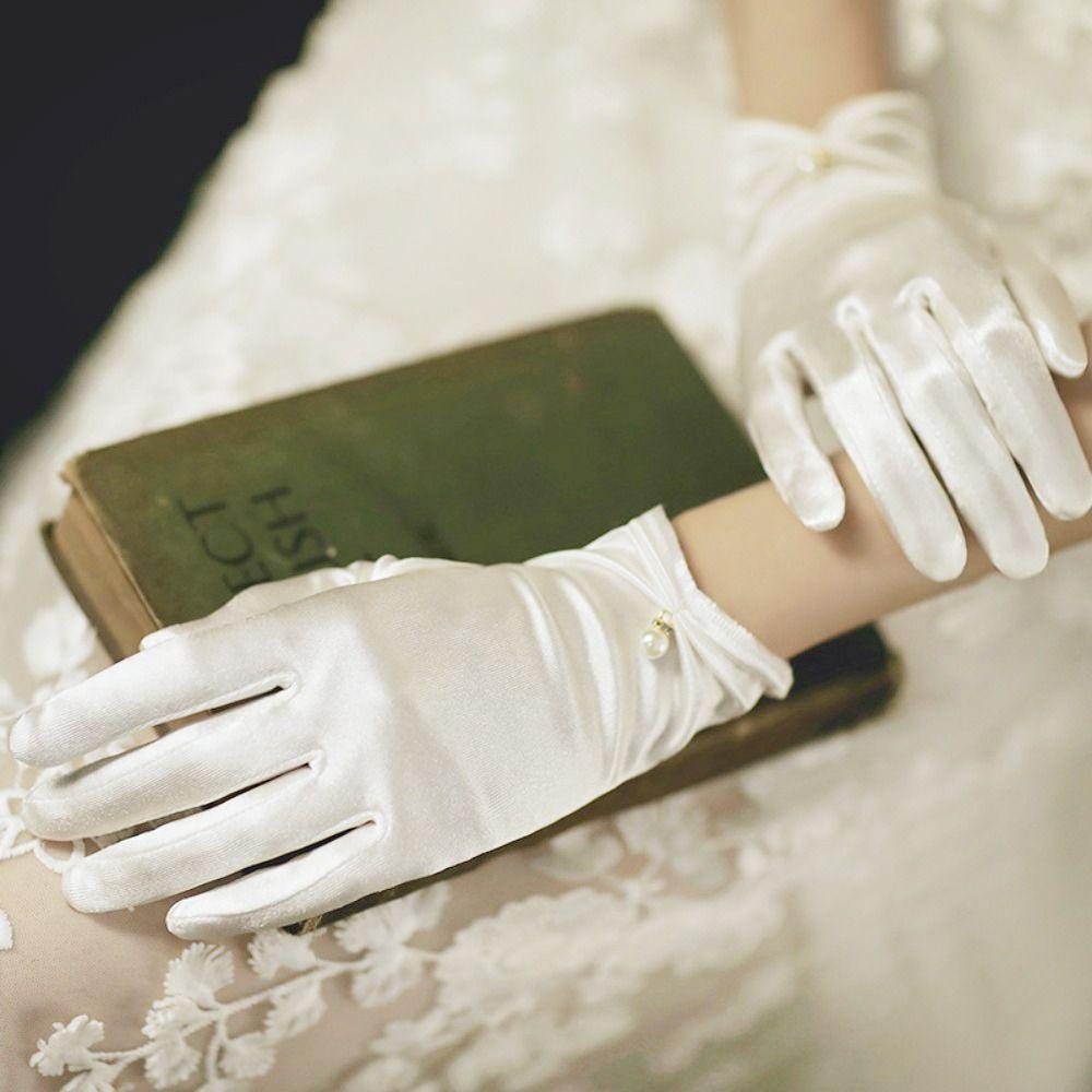 Аксессуары События Мероприятия Платье Свадебные Перчатки Невесты Перчатки для Вечеринки Длинные Варежки