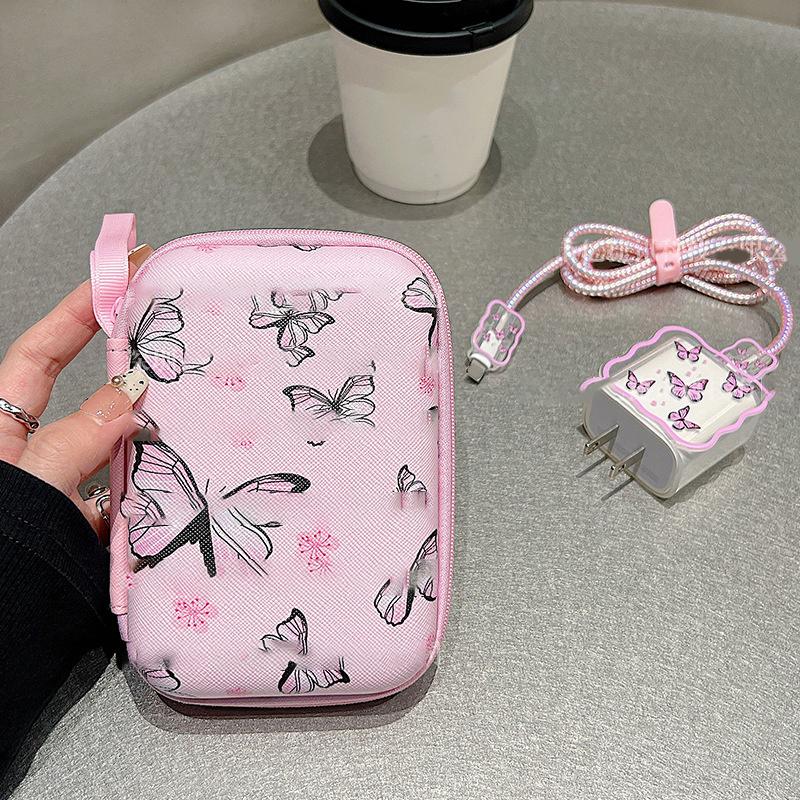 6Pcs Ins Cable Protector For Iphone Ipad 18W/20W Charger Protective Case With Storage Bag Cable Management Wire Cord Organizer