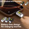 Светодиодный микро карманный фонарик портативный USB-перезаряжаемый брелок-фонарик водонепроницаемый для дома, улицы, походов, кемпинга, фонарь